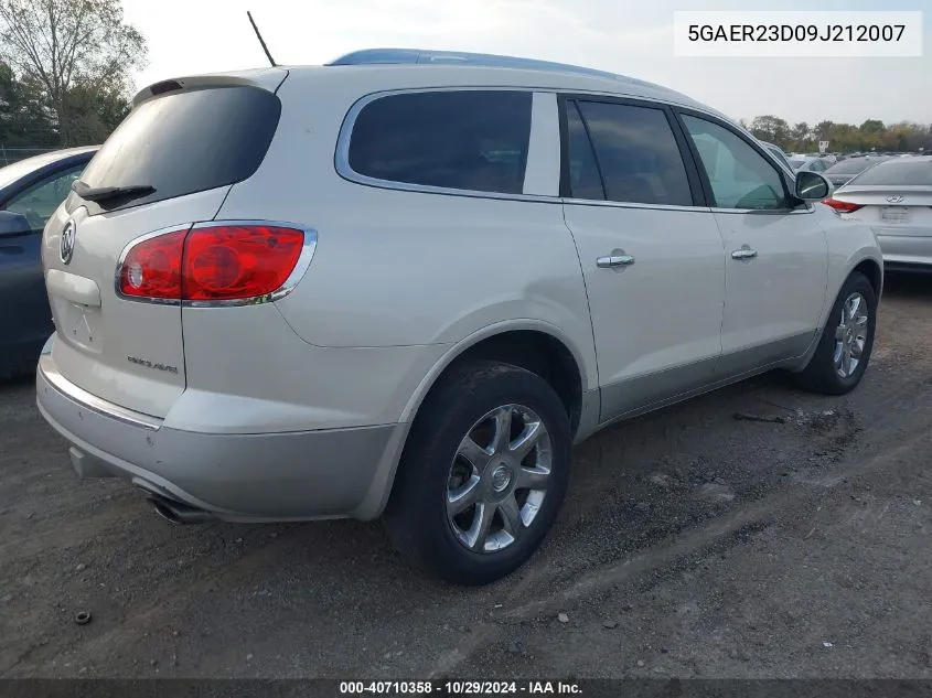 2009 Buick Enclave Cxl VIN: 5GAER23D09J212007 Lot: 40710358