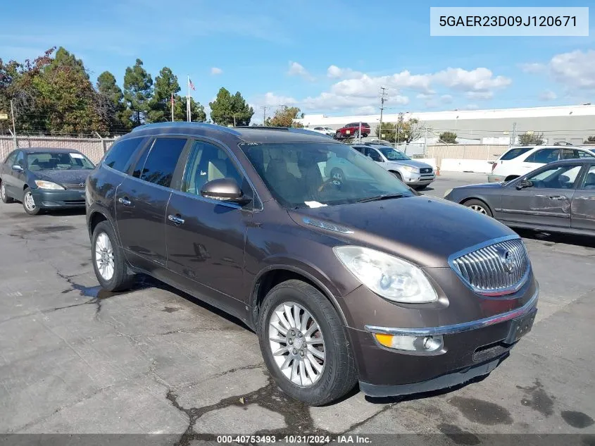 2009 Buick Enclave Cxl VIN: 5GAER23D09J120671 Lot: 40753493