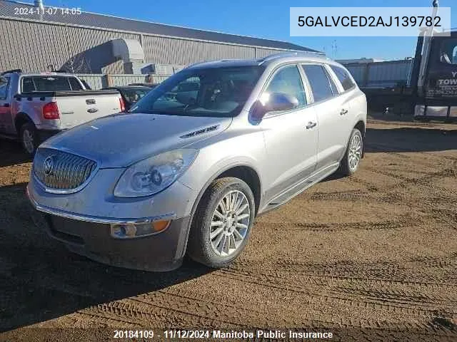 2010 Buick Enclave Cxl VIN: 5GALVCED2AJ139782 Lot: 20184109