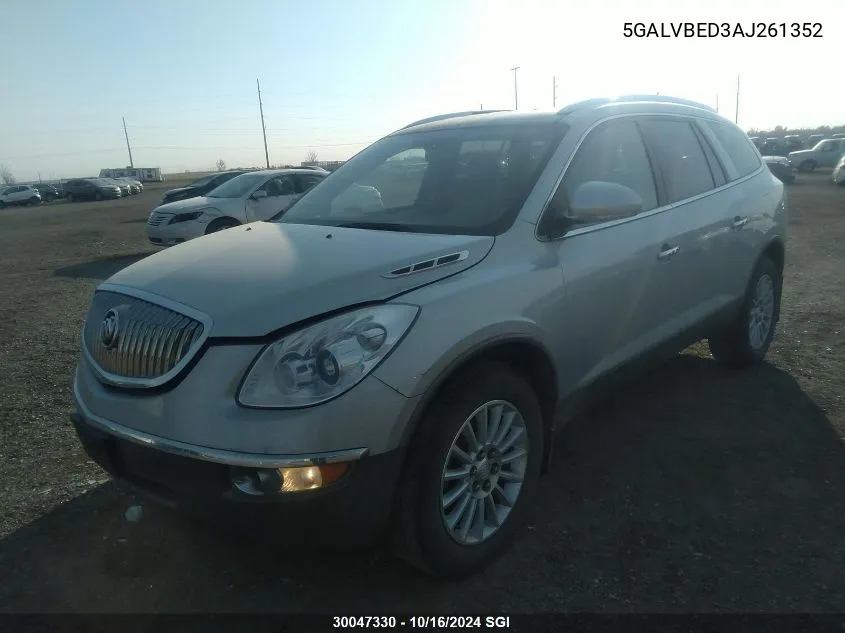 2010 Buick Enclave Cxl VIN: 5GALVBED3AJ261352 Lot: 30047330