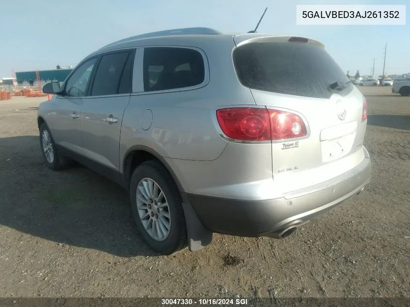 2010 Buick Enclave Cxl VIN: 5GALVBED3AJ261352 Lot: 30047330