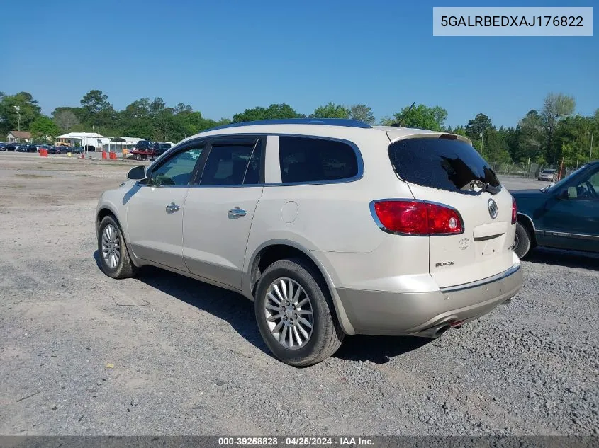 2010 Buick Enclave 1Xl VIN: 5GALRBEDXAJ176822 Lot: 39258828