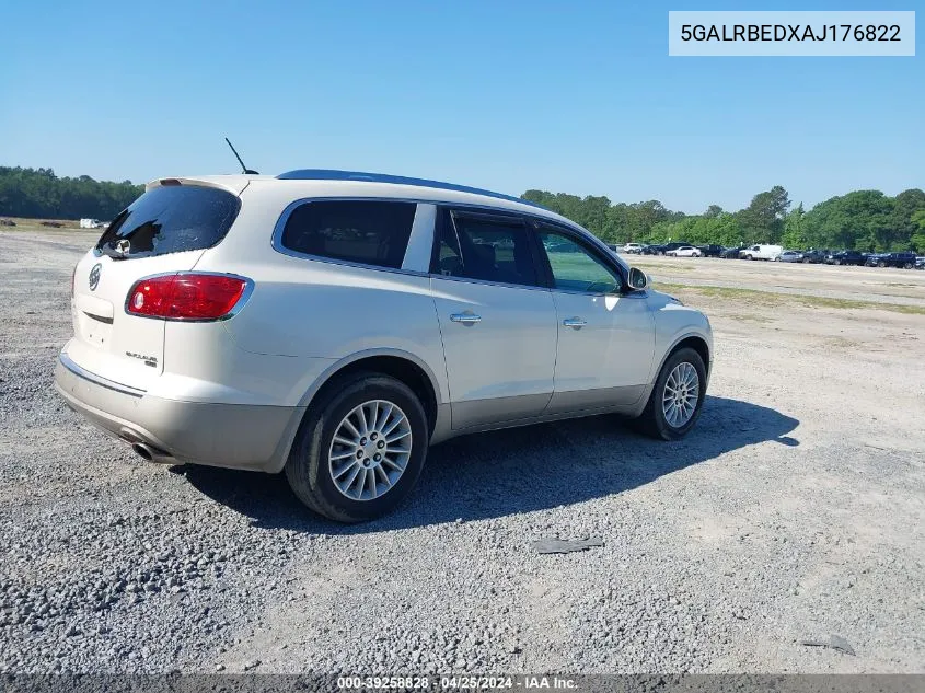 2010 Buick Enclave 1Xl VIN: 5GALRBEDXAJ176822 Lot: 39258828