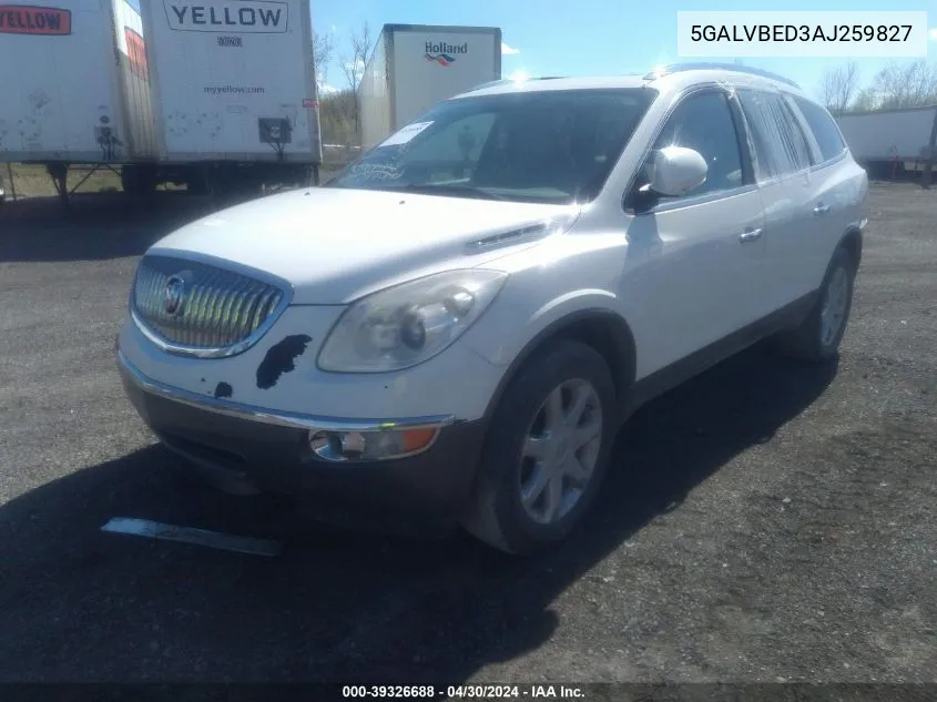 5GALVBED3AJ259827 2010 Buick Enclave 1Xl