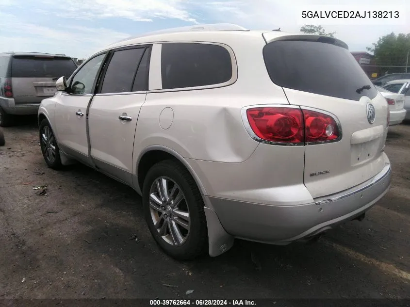 2010 Buick Enclave 2Xl VIN: 5GALVCED2AJ138213 Lot: 39762664