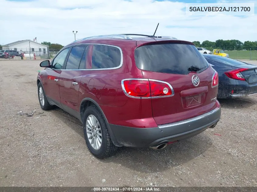 2010 Buick Enclave 1Xl VIN: 5GALVBED2AJ121700 Lot: 39782434