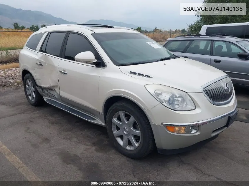 2010 Buick Enclave 2Xl VIN: 5GALVCED7AJ140135 Lot: 39949085