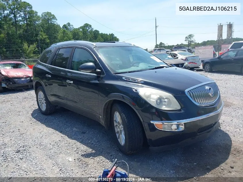 2010 Buick Enclave 1Xl VIN: 5GALRBED2AJ106215 Lot: 40130273