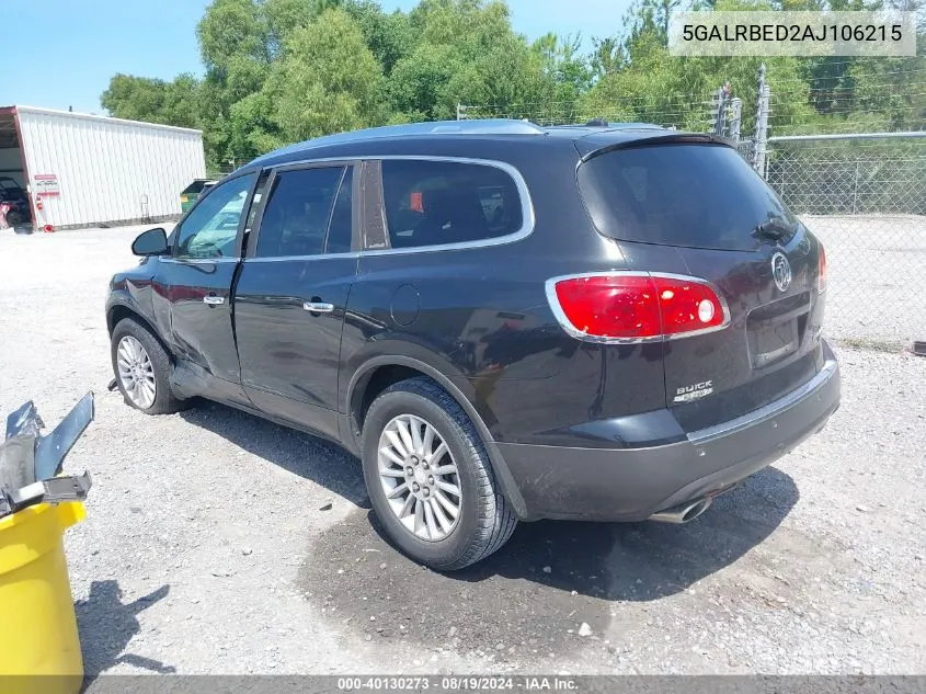 2010 Buick Enclave 1Xl VIN: 5GALRBED2AJ106215 Lot: 40130273