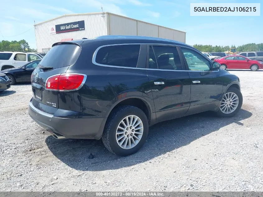 2010 Buick Enclave 1Xl VIN: 5GALRBED2AJ106215 Lot: 40130273