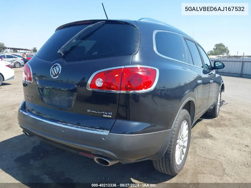 2010 Buick Enclave 1Xl VIN: 5GALVBED6AJ167532 Lot: 40213336