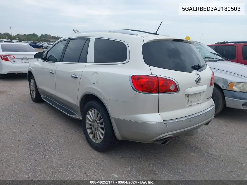 2010 Buick Enclave 1Xl VIN: 5GALRBED3AJ180503 Lot: 40252177