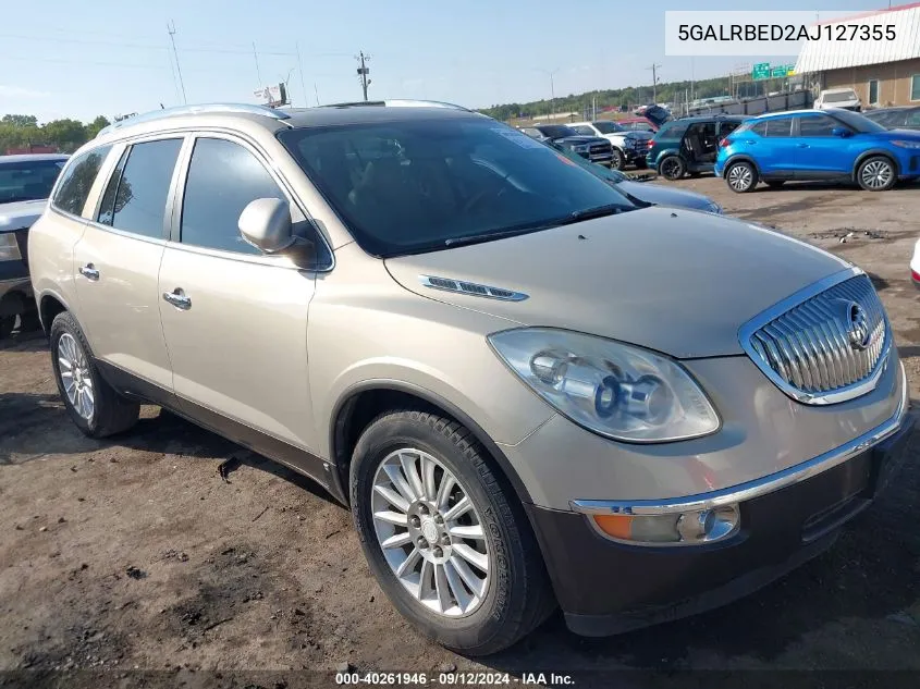 5GALRBED2AJ127355 2010 Buick Enclave 1Xl