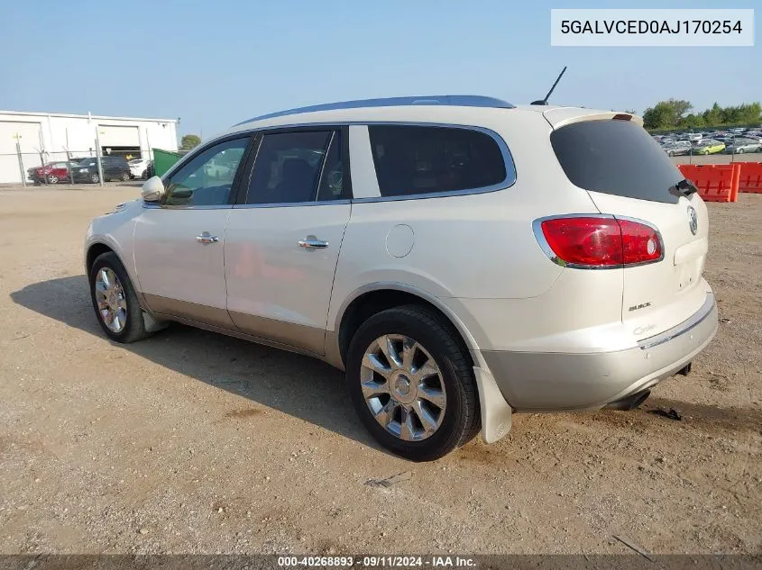 2010 Buick Enclave Cxl VIN: 5GALVCED0AJ170254 Lot: 40268893