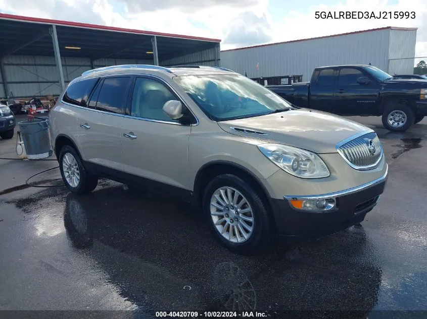 2010 Buick Enclave 1Xl VIN: 5GALRBED3AJ215993 Lot: 40420709