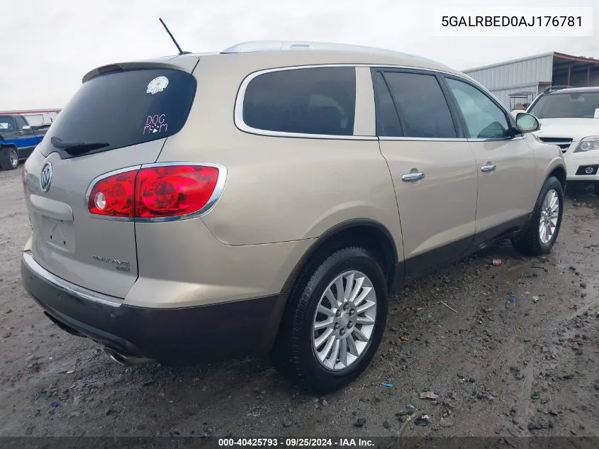 2010 Buick Enclave 1Xl VIN: 5GALRBED0AJ176781 Lot: 40425793