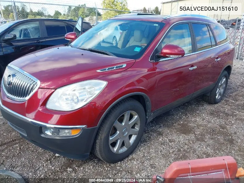 2010 Buick Enclave 2Xl VIN: 5GALVCED0AJ151610 Lot: 40443949