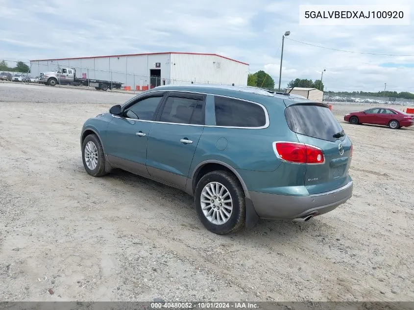 2010 Buick Enclave 1Xl VIN: 5GALVBEDXAJ100920 Lot: 40480052