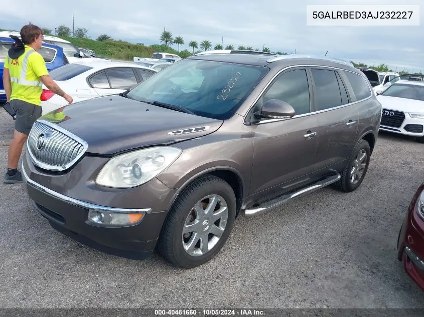 2010 Buick Enclave Cxl VIN: 5GALRBED3AJ232227 Lot: 40481660