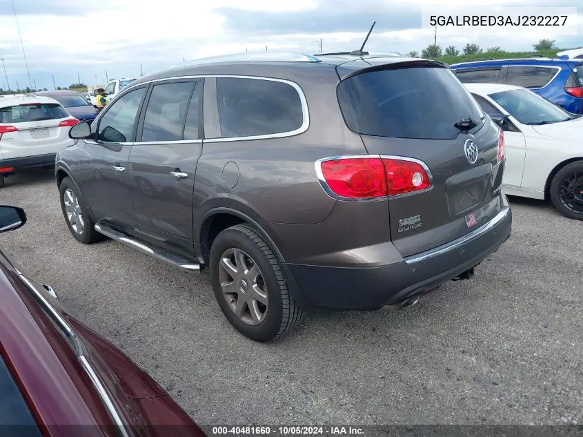 2010 Buick Enclave Cxl VIN: 5GALRBED3AJ232227 Lot: 40481660