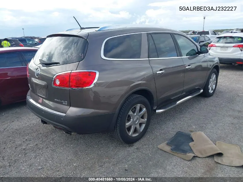 2010 Buick Enclave Cxl VIN: 5GALRBED3AJ232227 Lot: 40481660