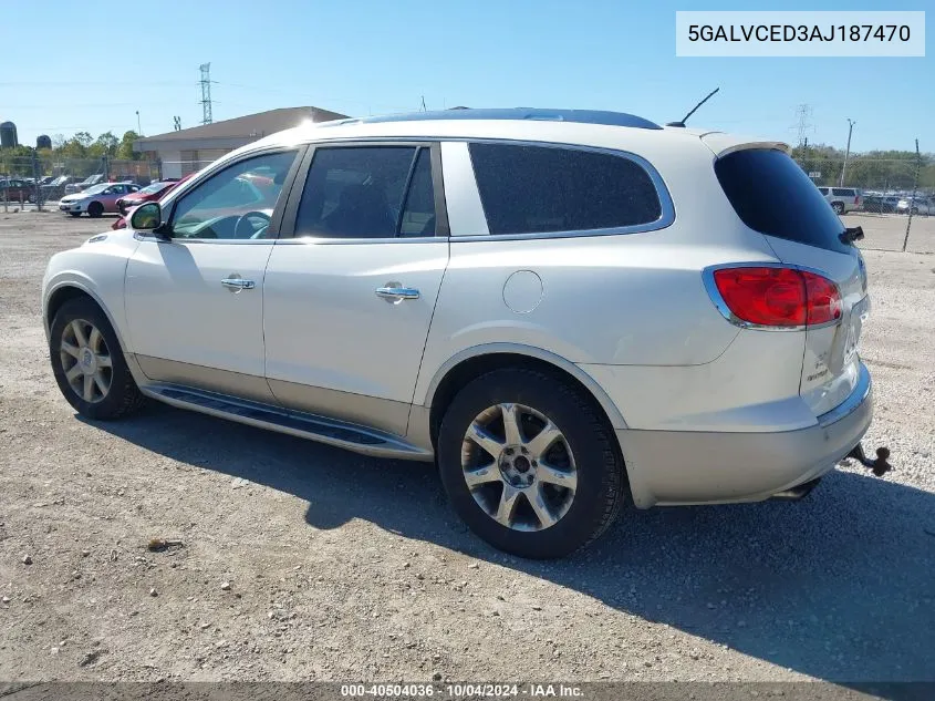 2010 Buick Enclave 2Xl VIN: 5GALVCED3AJ187470 Lot: 40504036