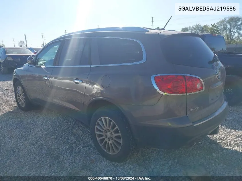 2010 Buick Enclave 1Xl VIN: 5GALVBED5AJ219586 Lot: 40546870