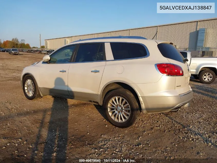 2010 Buick Enclave Cxl VIN: 5GALVCEDXAJ138847 Lot: 40579540