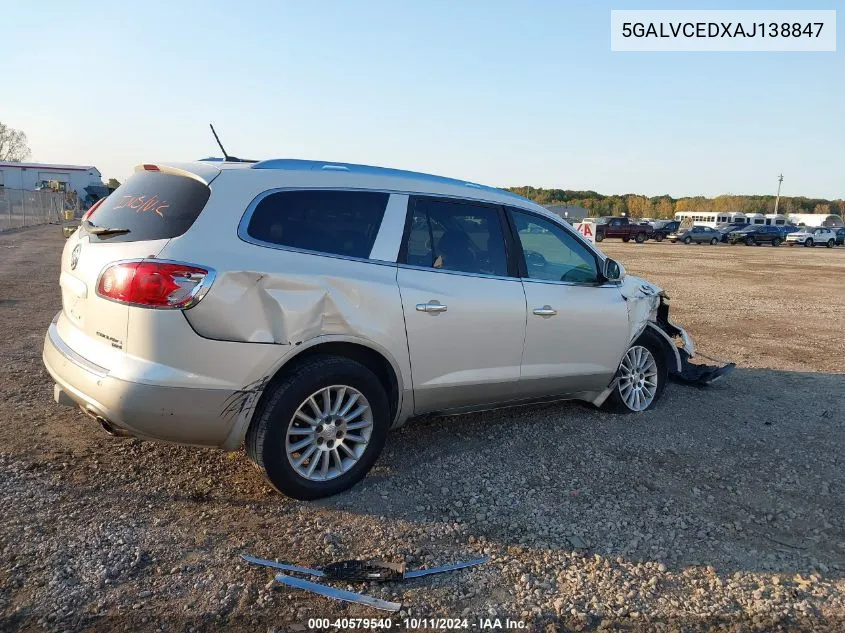 2010 Buick Enclave Cxl VIN: 5GALVCEDXAJ138847 Lot: 40579540