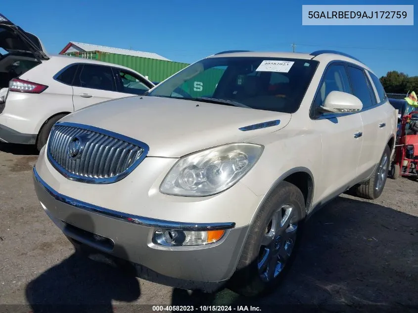 2010 Buick Enclave 1Xl VIN: 5GALRBED9AJ172759 Lot: 40582023