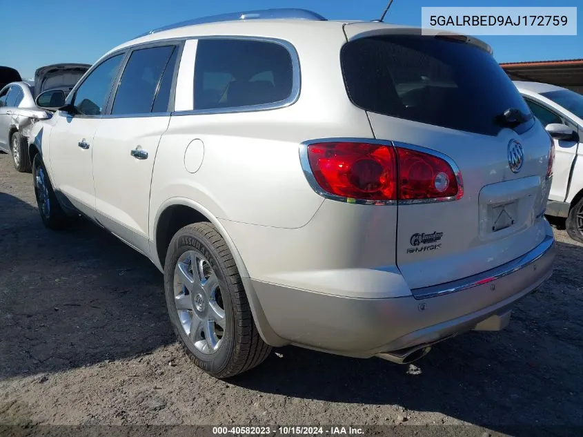 2010 Buick Enclave 1Xl VIN: 5GALRBED9AJ172759 Lot: 40582023