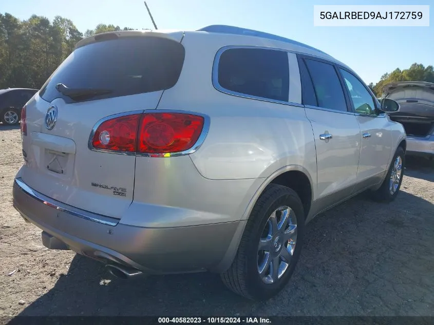 2010 Buick Enclave 1Xl VIN: 5GALRBED9AJ172759 Lot: 40582023