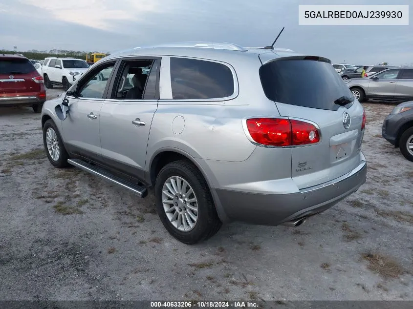 2010 Buick Enclave 1Xl VIN: 5GALRBED0AJ239930 Lot: 40633206