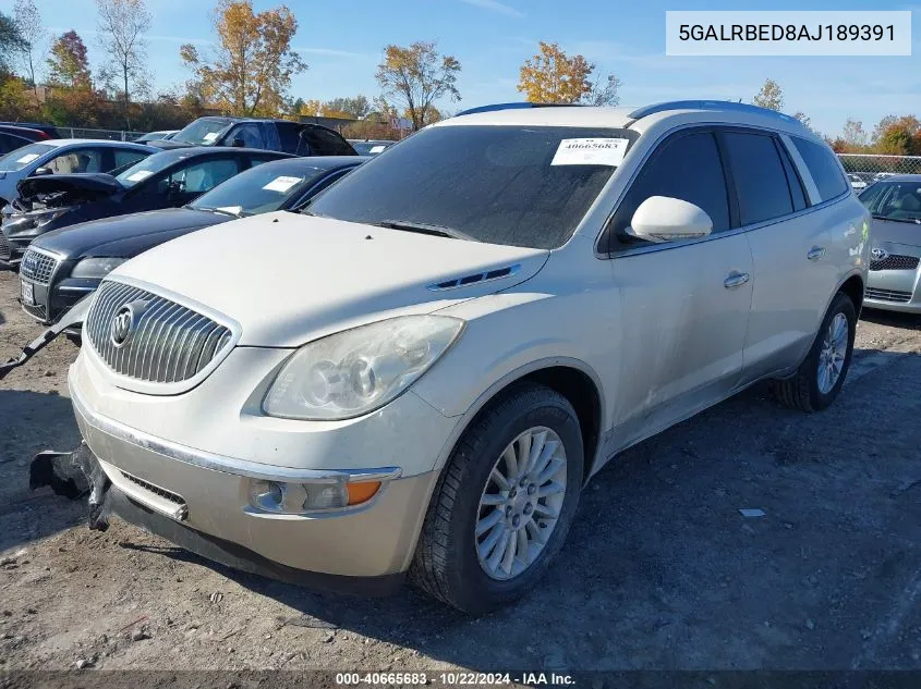 2010 Buick Enclave 1Xl VIN: 5GALRBED8AJ189391 Lot: 40665683