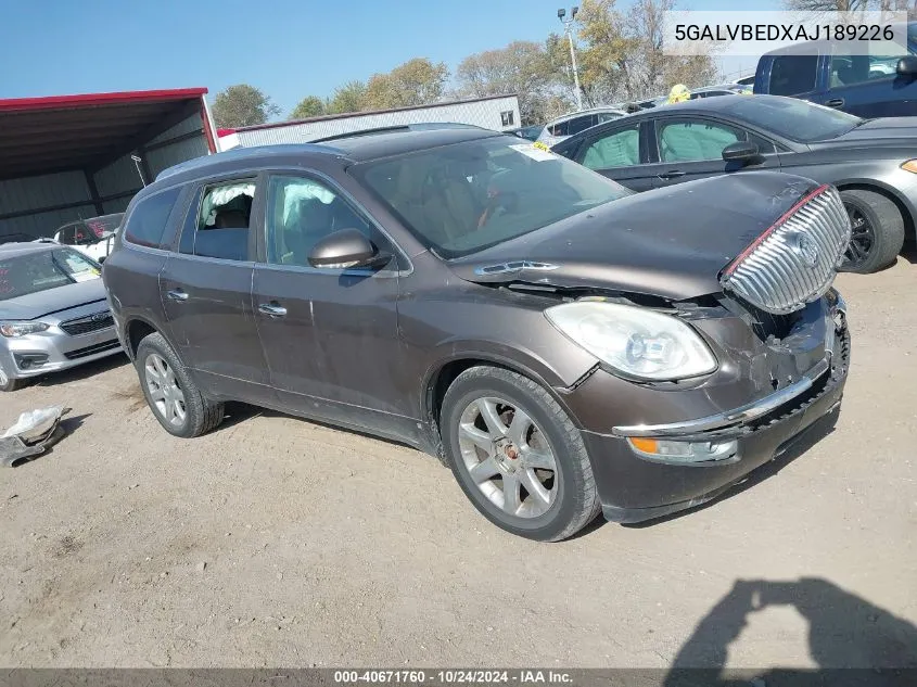 2010 Buick Enclave Cxl VIN: 5GALVBEDXAJ189226 Lot: 40671760