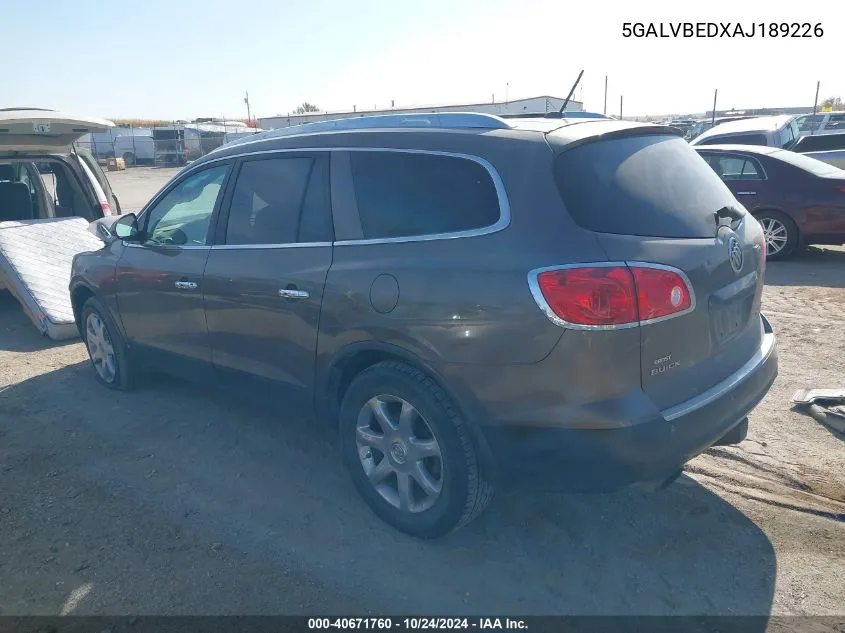 2010 Buick Enclave Cxl VIN: 5GALVBEDXAJ189226 Lot: 40671760