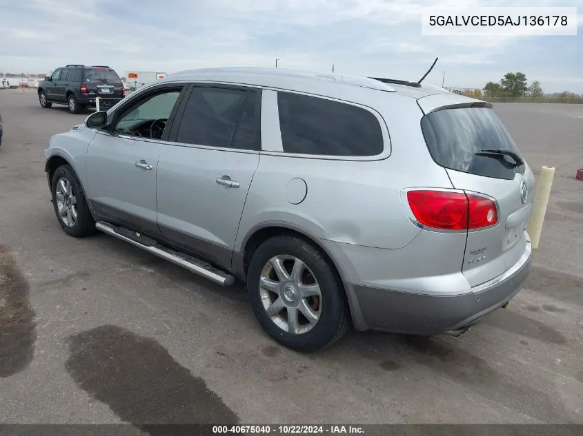 2010 Buick Enclave 2Xl VIN: 5GALVCED5AJ136178 Lot: 40675040