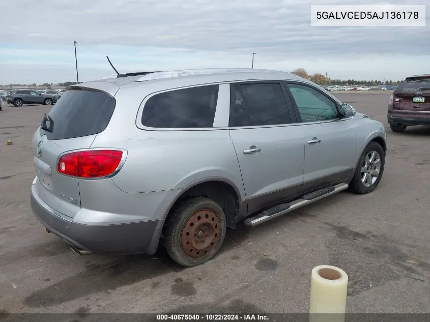 2010 Buick Enclave 2Xl VIN: 5GALVCED5AJ136178 Lot: 40675040