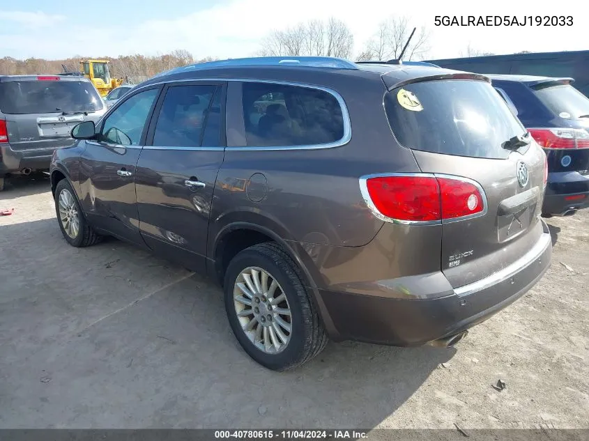 2010 Buick Enclave Cx VIN: 5GALRAED5AJ192033 Lot: 40780615