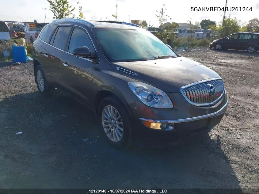 2011 Buick Enclave VIN: 5GAKVBED4BJ261244 Lot: 12120140