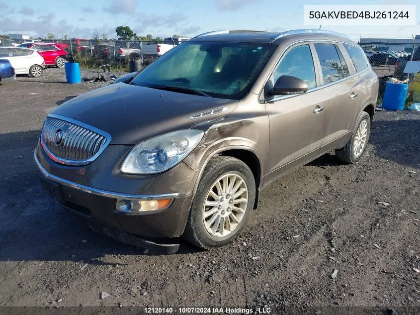 2011 Buick Enclave VIN: 5GAKVBED4BJ261244 Lot: 12120140