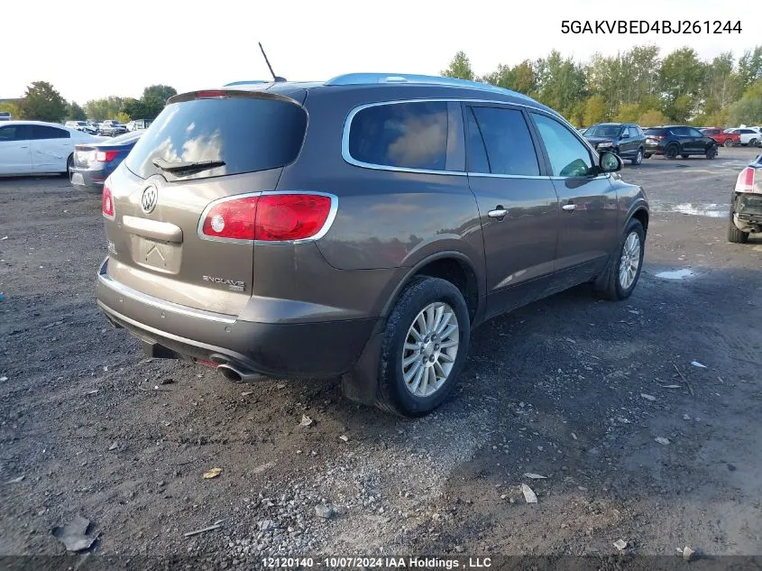 2011 Buick Enclave VIN: 5GAKVBED4BJ261244 Lot: 12120140