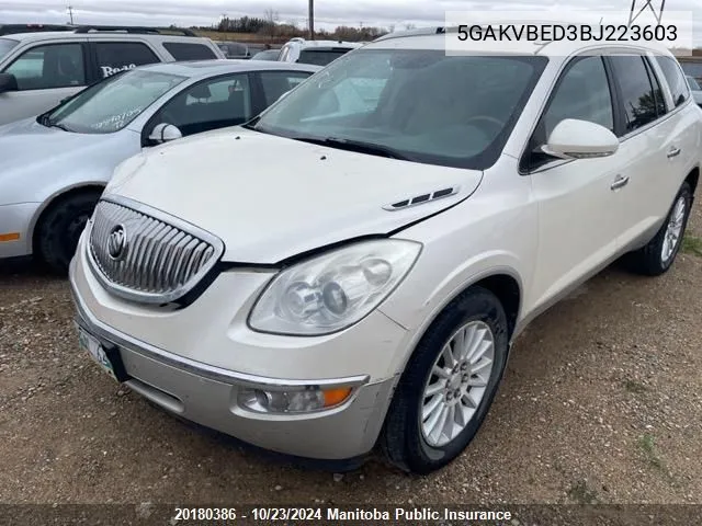 2011 Buick Enclave Cxl VIN: 5GAKVBED3BJ223603 Lot: 20180386