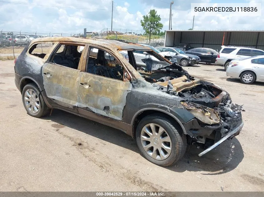 2011 Buick Enclave 2Xl VIN: 5GAKRCED2BJ118836 Lot: 39842529