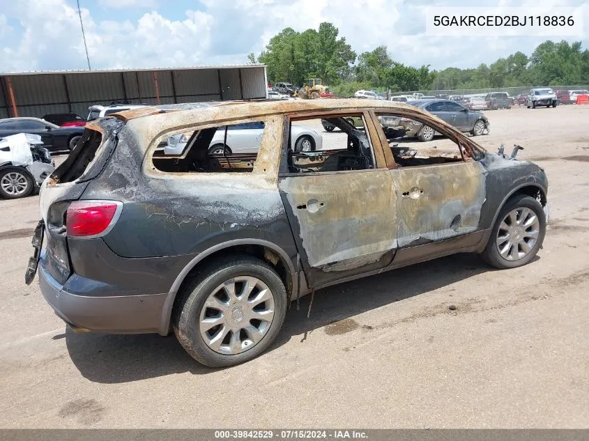 2011 Buick Enclave 2Xl VIN: 5GAKRCED2BJ118836 Lot: 39842529