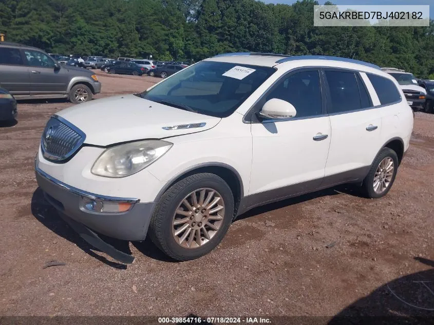 2011 Buick Enclave 1Xl VIN: 5GAKRBED7BJ402182 Lot: 39854716