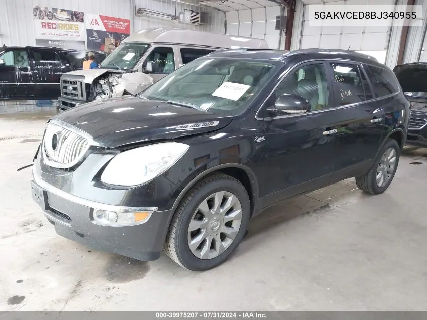 2011 Buick Enclave 2Xl VIN: 5GAKVCED8BJ340955 Lot: 39975207