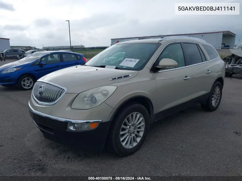 5GAKVBED0BJ411141 2011 Buick Enclave Cxl