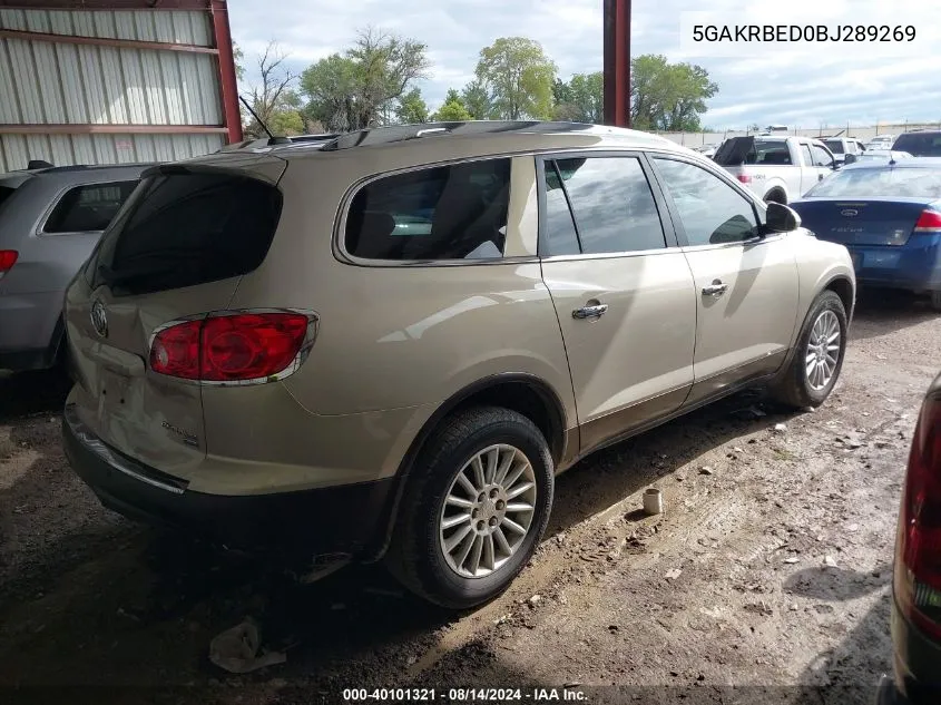 2011 Buick Enclave 1Xl VIN: 5GAKRBED0BJ289269 Lot: 40101321