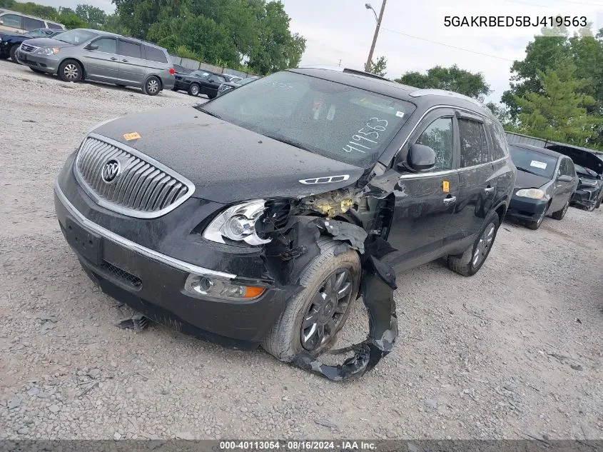 2011 Buick Enclave Cxl VIN: 5GAKRBED5BJ419563 Lot: 40113054